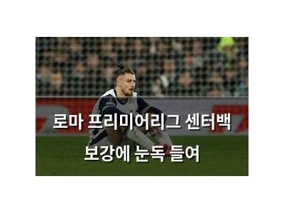 로마 프리미어리그 센터백 보강에 눈독 들여