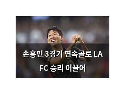 손흥민 3경기 연속골로 LA FC 승리 이끌어