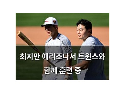 최지만 애리조나서 트윈스와 함께 훈련 중