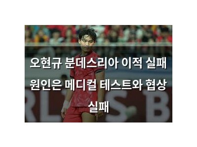 오현규 분데스리아 이적 실패 원인은 메디컬 테스트와 협상 실패