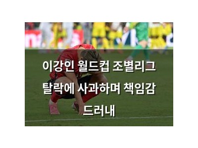 이강인 월드컵 조별리그 탈락에 사과하며 책임감 드러내
