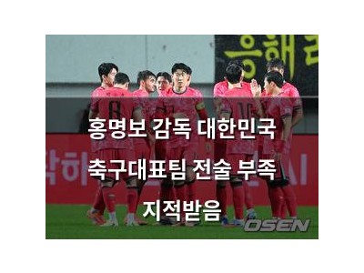 홍명보 감독 대한민국 축구대표팀 전술 부족 지적받음