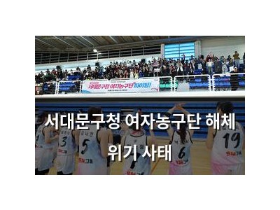 서대문구청 여자농구단 해체 위기 사태