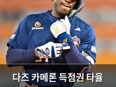 다즈 카메론 득점권 타율 0에서 벗어나 베어스의 해결사로 변신