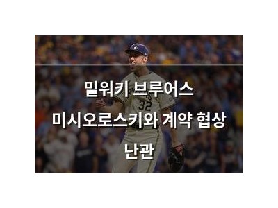 밀워키 브루어스 미시오로스키와 계약 협상 난관