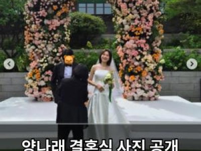 양나래 결혼식 사진 공개 훈훈함